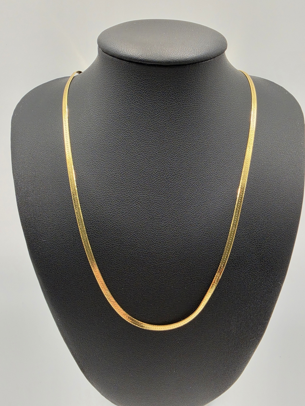 20 Inch Gold Over S925 Herringbone Necklace